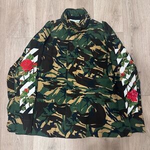 Off-White Diagonal Roses M65 Jacket Green Camo